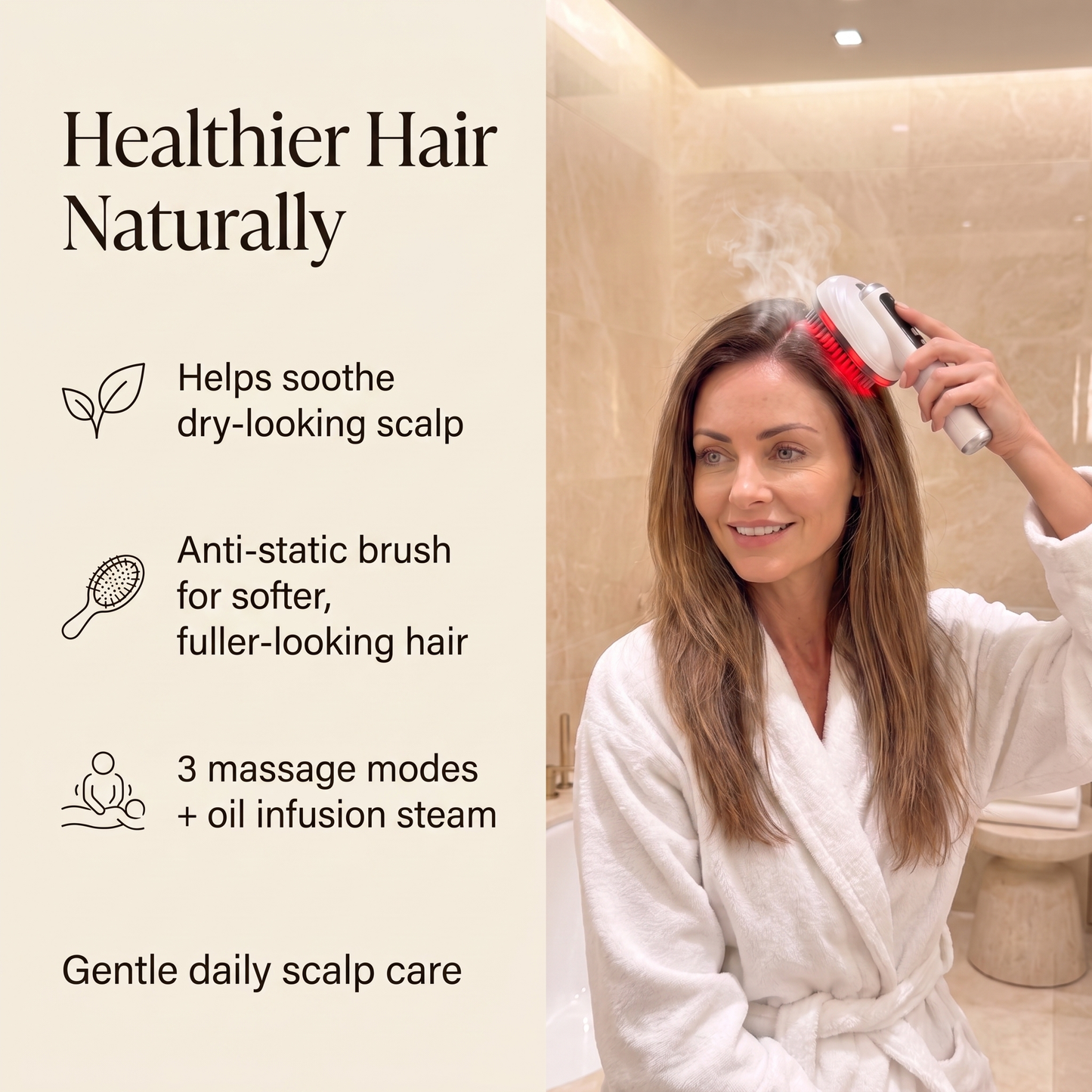 Orivex™ 3-in-1 Steam Hair Therapy Brush